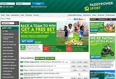 Paddy Power desktop website Paddy Power desktop website