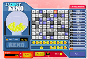 Play Keno Jackpot online for real money Keno Jackpot online software