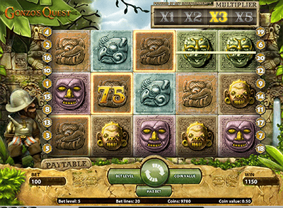 Play Gonzo's Quest for real money Gonzo's Quest slot screenshot