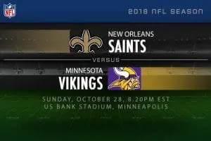 Saints v vikings NFL