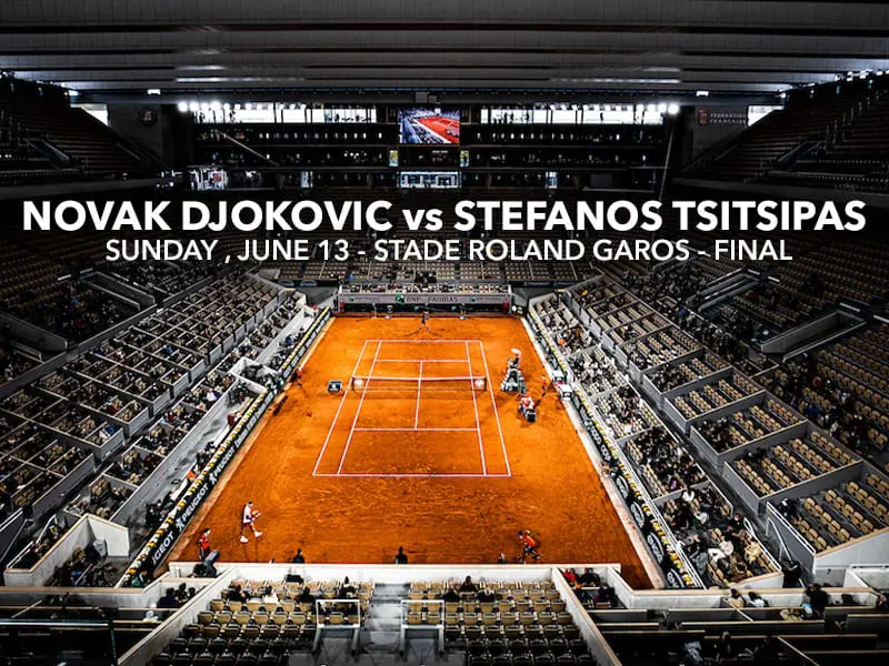 Djokovic v Tsitsipas betting predictions, French Open Final 13/6