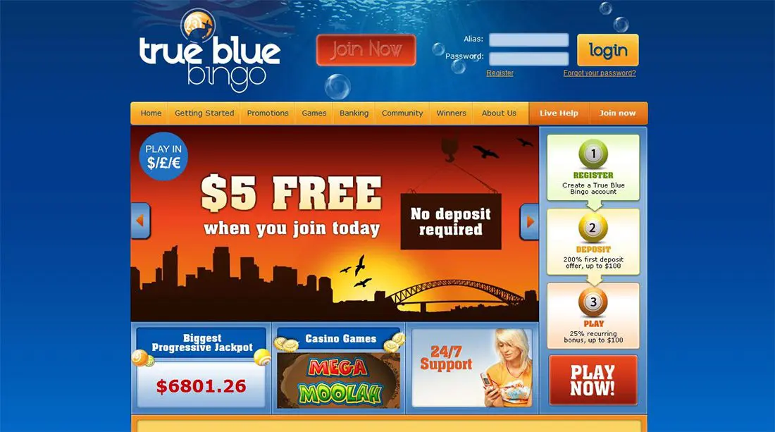 True Blue Bingo True Blue Casino