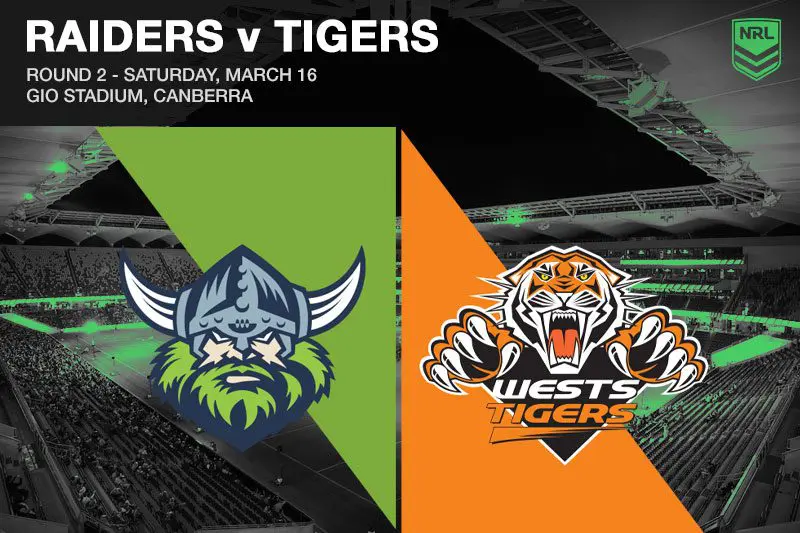 Raiders v Tigers NRL Rd 2 betting picks & odds | March 16, 2024