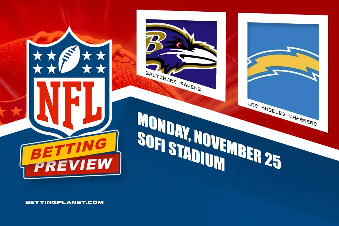 Ravens @ Chargers NFL betting picks & odds | Monday, November 25