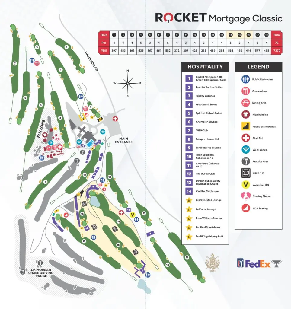 PGA Rocket Classic Map