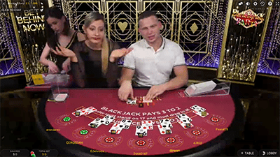 Live dealer blackjack