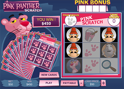 Pink Panther game scratchie