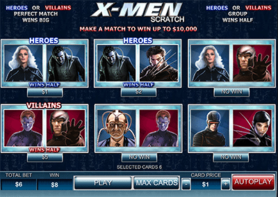 X-Men online scratch card