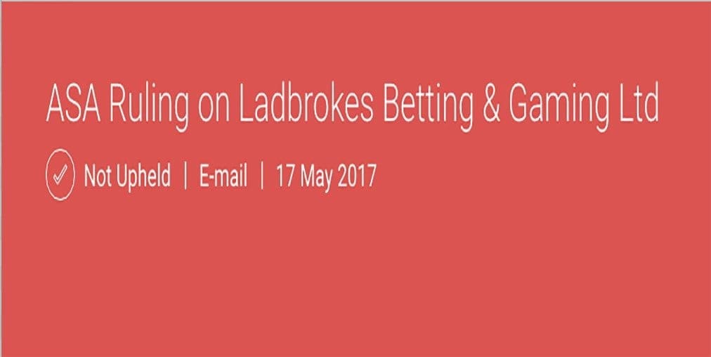 ASA uk watchdog ladbrokes overturns ad