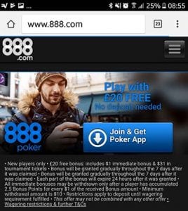 888 Poker Android app download