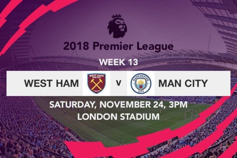 West ham v Man City EPL