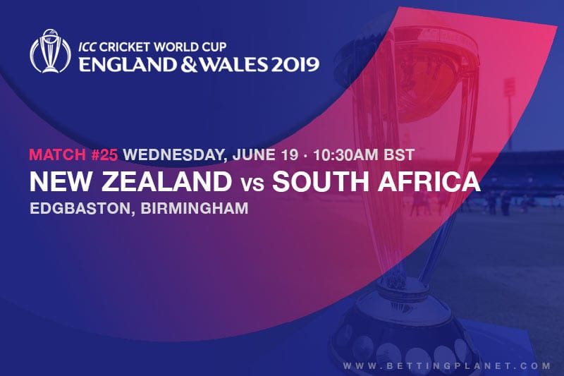2019 Cricket World Cup betting - NZ vs SAF