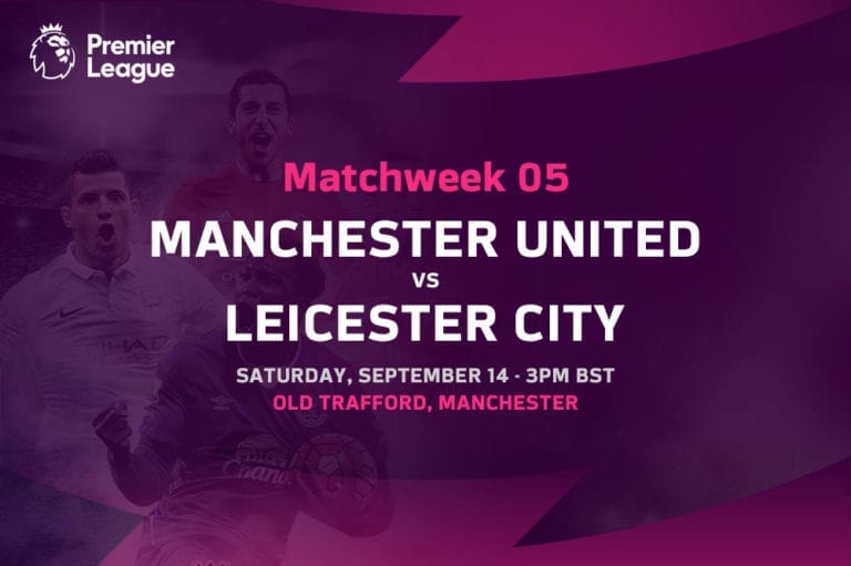 Man United vs Leicester Premier League odds