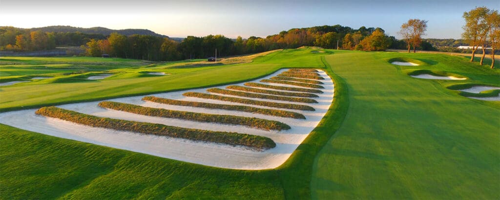 Church Pews bunker at Oakmont Country club
