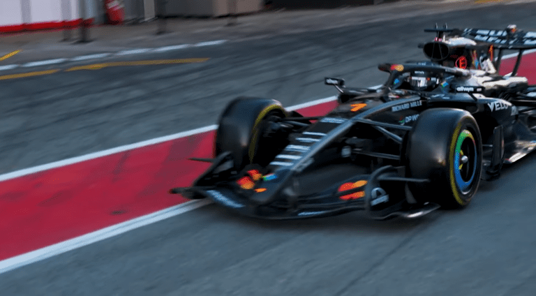 Lando Norris On Track in Barcelona